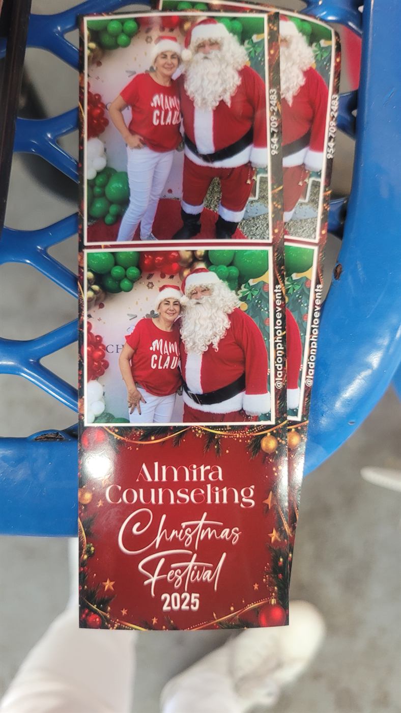 Printed Miami Papa Noel holiday card