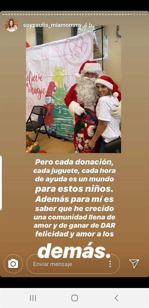 Community testimonial for a toy drive with Miami Papa Noel